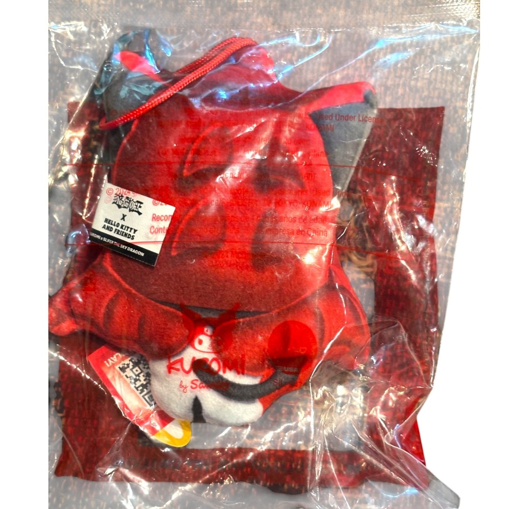 McDonalds Hello Kitty Yu-Gi-Oh Kuromi Slifer the Sky Dragon Plush Toy‎ 2024 New - Picture 2 of 2